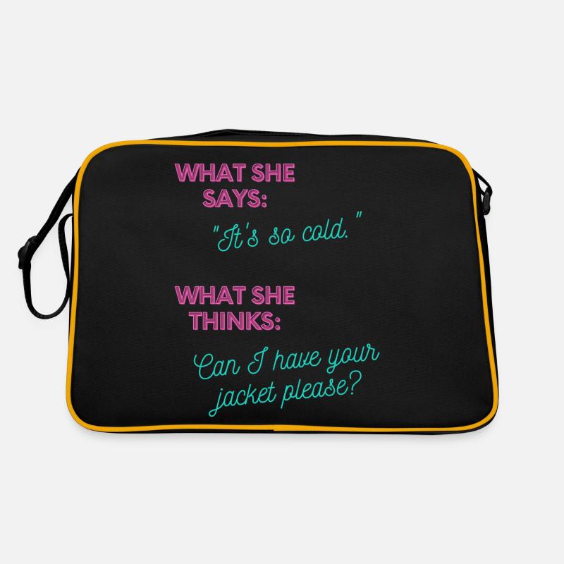 Can I have your jacket? - Retro Bag - black/gold
