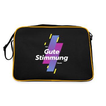 gute stimmung - Retro Tasche - Schwarz/Gold - Hinten