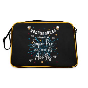 Papiculteur : papi, cadeau grand-père apiculteur - Sac Retro - noir/or - Dos