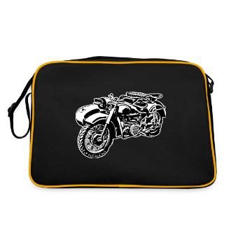 Mofa moped team Ural Ostalgie GDR mofa DDR mope - Retro Bag - black/gold - Back