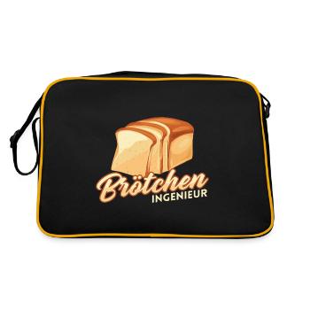 Bäcker Backen Konditor - Retro Tasche - Schwarz/Gold - Hinten