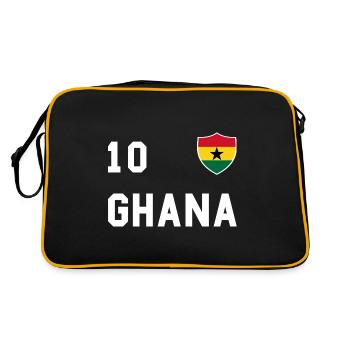 Drapeau du Ghana, cadeau - Sac Retro - noir/or - Dos