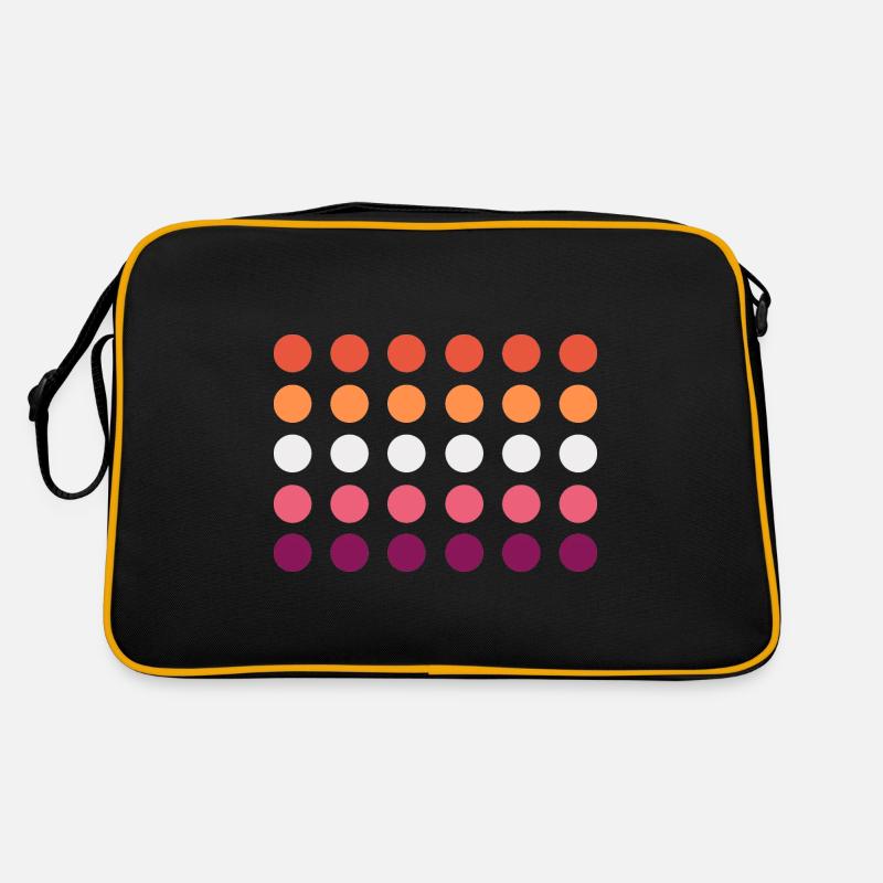 lesbian kreise - Retro Tasche - Schwarz/Gold
