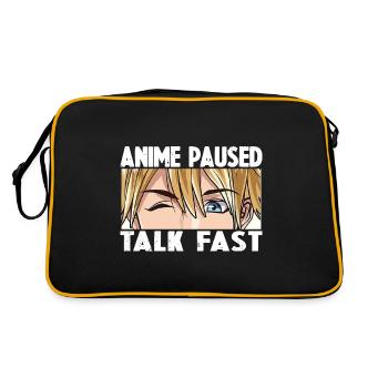 ANIME PAUSED TALK FAST - Retro Bag - black/gold - Back