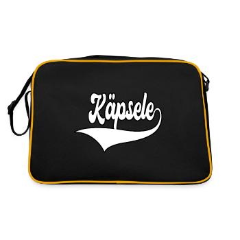 Käpsele für Schwabe Stuttgarter - Retro Tasche - Schwarz/Gold - Hinten