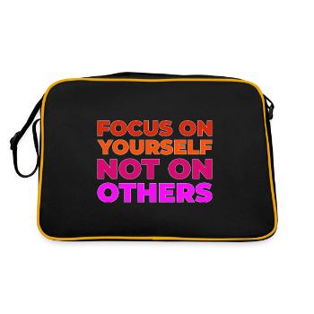 Focus on yourself - Retro Bag - black/gold - Back