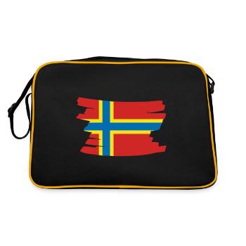 Drapeau national des îles Orcades - brosse horizontale - Sac Retro - noir/or - Dos