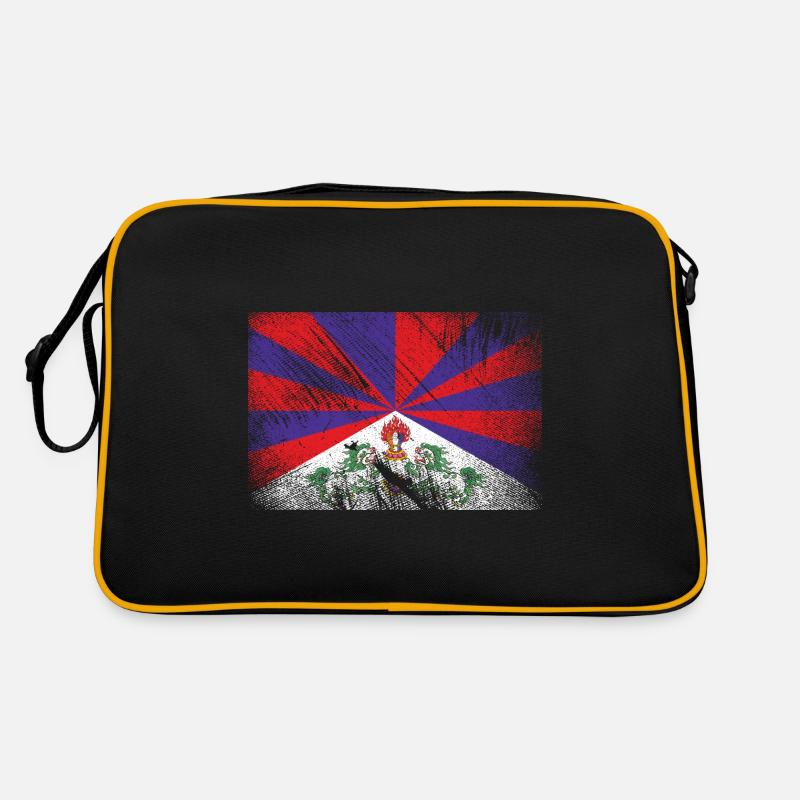 Drapeau du Tibet - brosse grunge Sac Retro