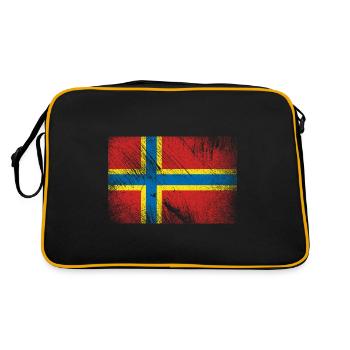 Drapeau des îles Orcades - Vintage Grunge - Sac Retro - noir/or - Dos