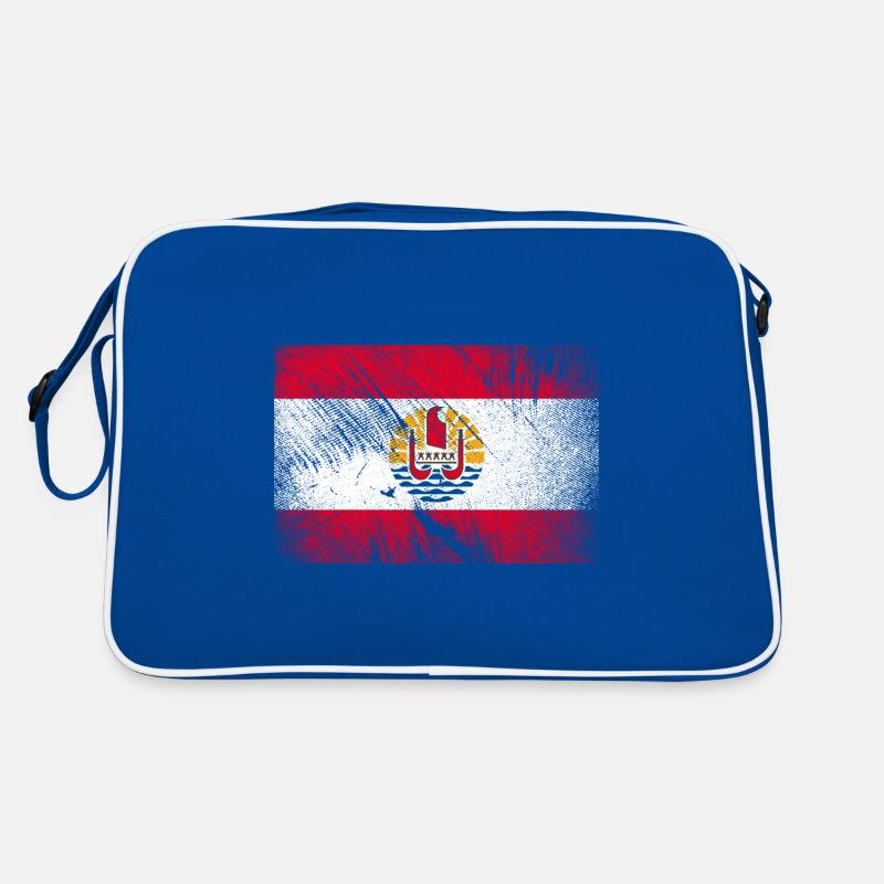 French Polynesia Flag - Vintage Grunge Retro Bag