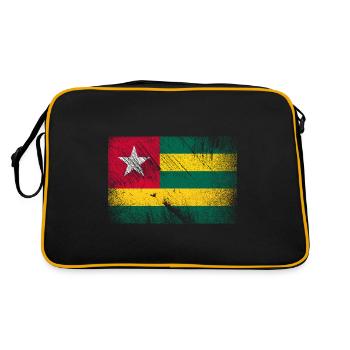 Drapeau Togo - Grunge Vintage - Sac Retro - noir/or - Dos