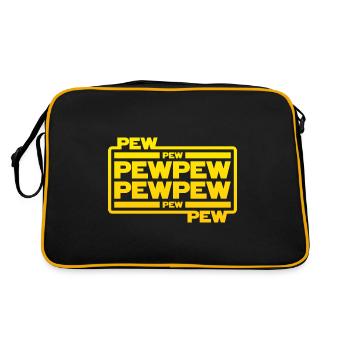 Pew pew pew - Retro Bag - black/gold - Back