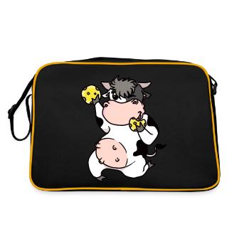 Drôle de biscuits de bonbons de vache grignotage - Sac Retro - noir/or - Dos