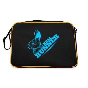 Real runner funny bunny for running days. - Retro Bag - black/gold - Back