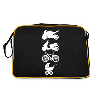 L’évolution de l’homme - De l’homme au père - Sac Retro - noir/or - Dos