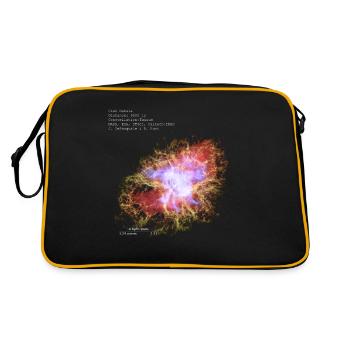Crab Nebula - Retro Bag - black/gold - Back