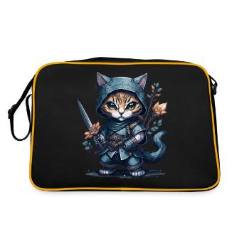 Le chat ninja – une héroïne pour toutes les occasions - Sac Retro - noir/or - Dos