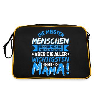 DIE MEISTEN MENSCHEN NENNEN MICH BEI MEINEM... - Retro Tasche - Schwarz/Gold - Hinten