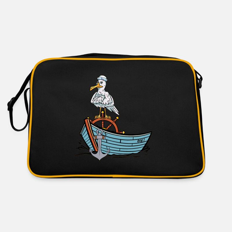 Möwe Matrose maritim Boot Seemann Ahoi Retro Tasche