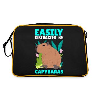 Capybara Capy - Sac Retro - noir/or - Dos