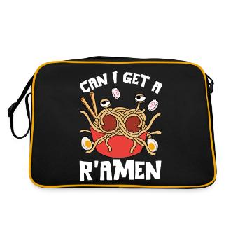Flying Spaghetti Monster FSM - Retro Bag - black/gold - Back