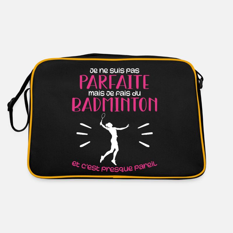 Ich bin nicht perfekt, aber ich spiele Badminton Retro Tasche