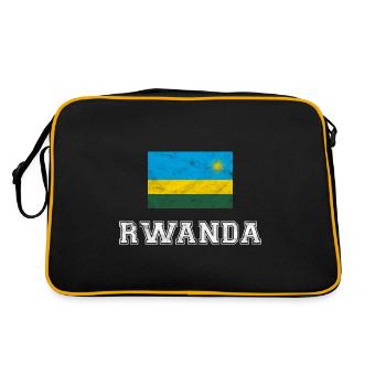 Drapeau du Rwanda cadeau Afrique kinyarwanda - Sac Retro - noir/or - Dos
