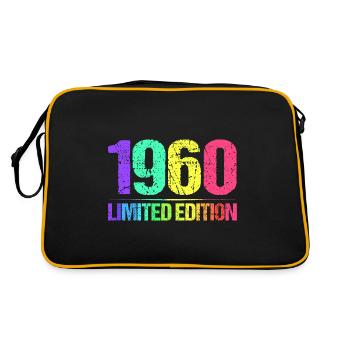 1960 Limited Edition Jahrgang 60er Retro Jahrgang - Retro Tasche - Schwarz/Gold - Hinten