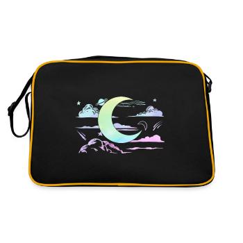 Kawaii Croissant de Lune Sorcière Pastel Goth Lune - Sac Retro - noir/or - Dos