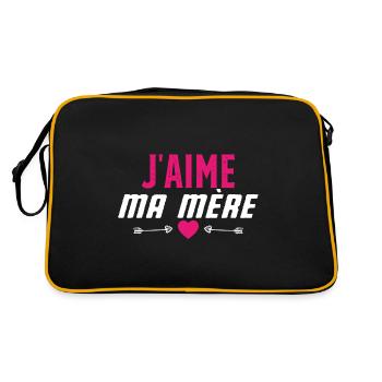 J’aime ma mère fête des mères - Sac Retro - noir/or - Dos