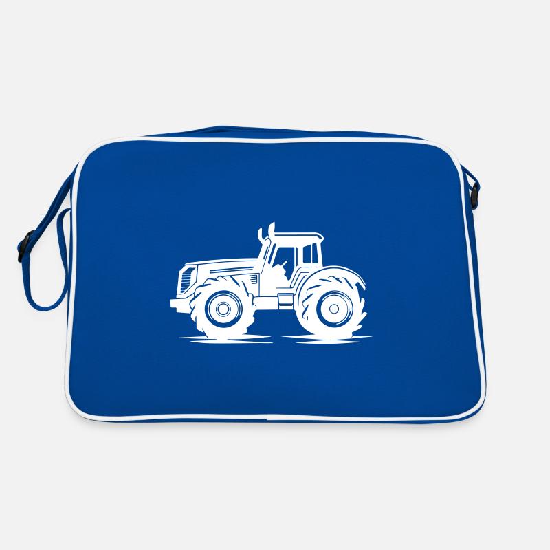 Tractor Silhouette Icon Retro Bag