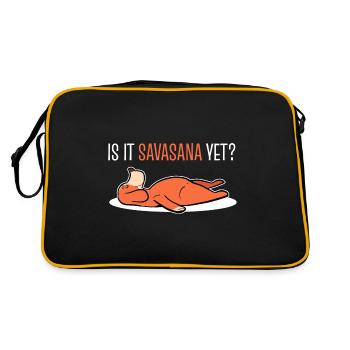 Savasana Méditation Méditer Yoga Yogi - Sac Retro - noir/or - Dos