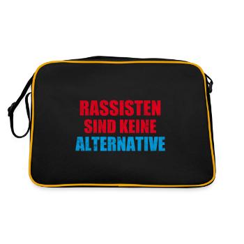 Racists are not an alternative anti right - Retro Bag - black/gold - Back
