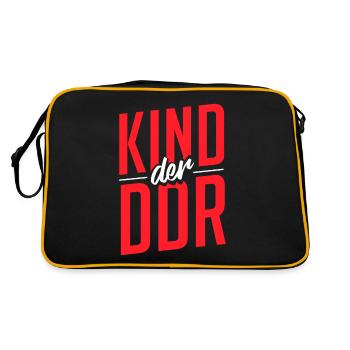 Kind der DDR Ostdeutschland - Retro Tasche - Schwarz/Gold - Hinten