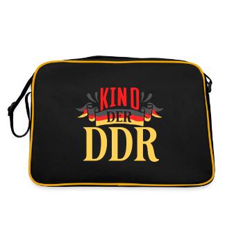 Kind der DDR Ostdeutschland - Retro Tasche - Schwarz/Gold - Hinten