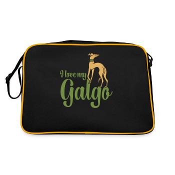 I love my galgo - Retro Bag - black/gold - Back