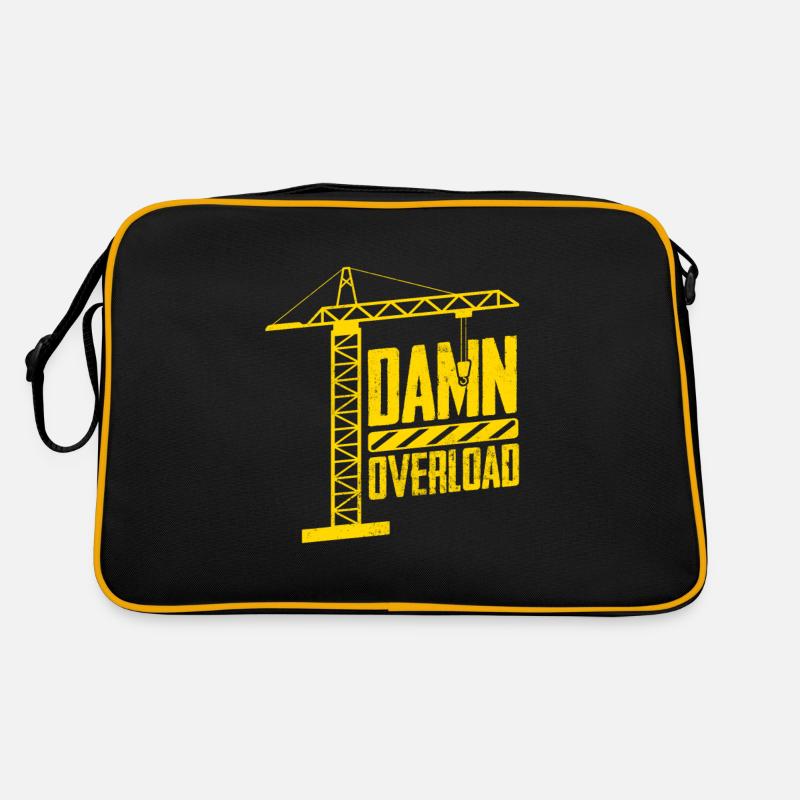 Damn Overload Crane Operator Construction Retro Tasche