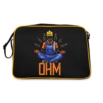 Ohm Meditating Electrician Construction - Retro Tasche - Schwarz/Gold - Hinten