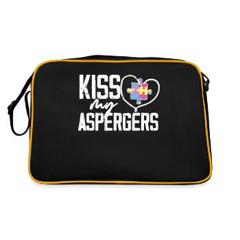 Kiss My Aspergers Enseignant accéléré de sensibilisation à l'autisme - Sac Retro - noir/or - Dos