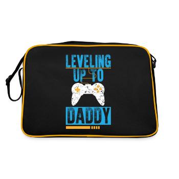 Leveling Up To Daddy I'm Going To Be A Dad To Be - Retro Bag - black/gold - Back