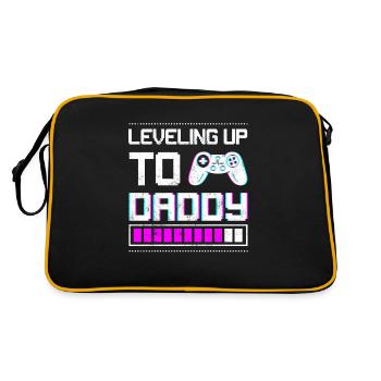 Leveling Up To Daddy I'm Going To Be A Dad To Be - Retro Bag - black/gold - Back