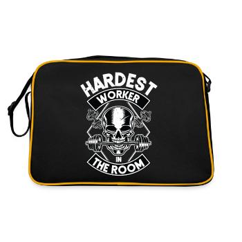 Travailleur le plus dur de la pièce - Sac Retro - noir/or - Dos