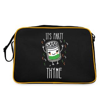 C'est Party Thym Herb Pun - Sac Retro - noir/or - Dos