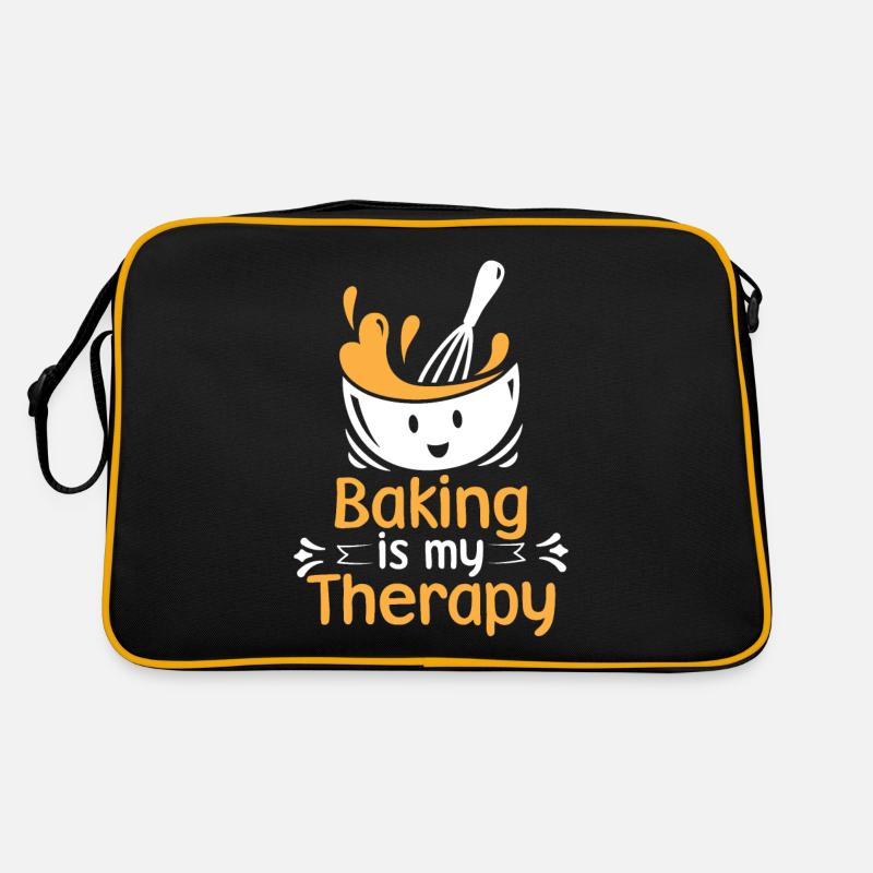 Baking Is My Therapy Cake Artist Baker Cupcake Retro Bag