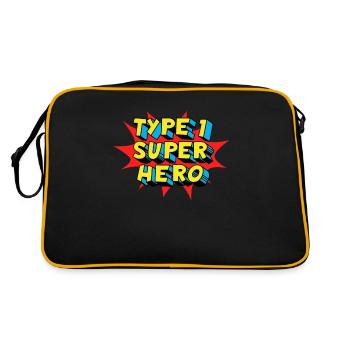Type One Superhero Type 1 Diabète Awareness - Sac Retro - noir/or - Dos