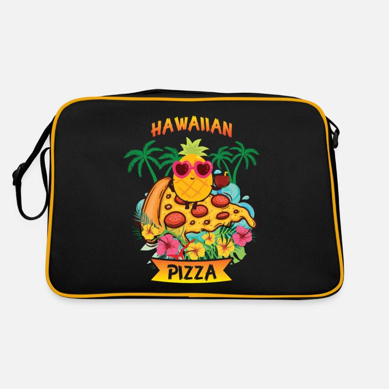 Pizza ananas Pizza hawaïenne ananas sur pizza Sac Retro