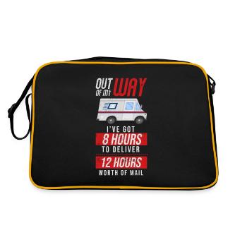 Out Of My Way 8 Hours Postal Worker Ballot Voting - Retro Bag - black/gold - Back