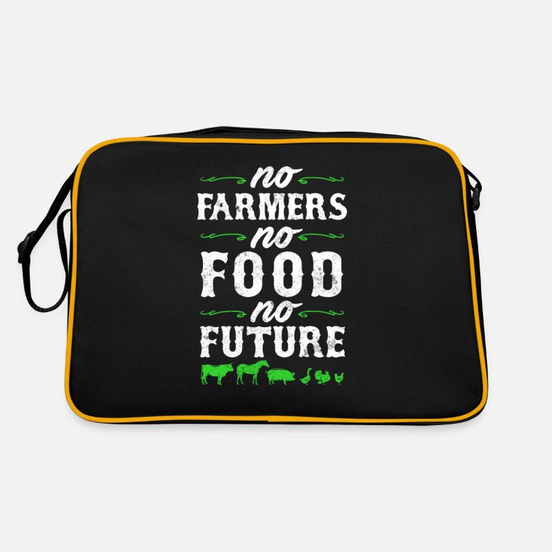 Pas d'agriculteurs Pas de nourriture Pas de vie future Agriculture Sac Retro