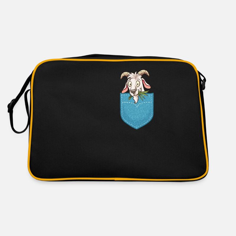 Bébé une chèvre dans le visage de poche Sac Retro