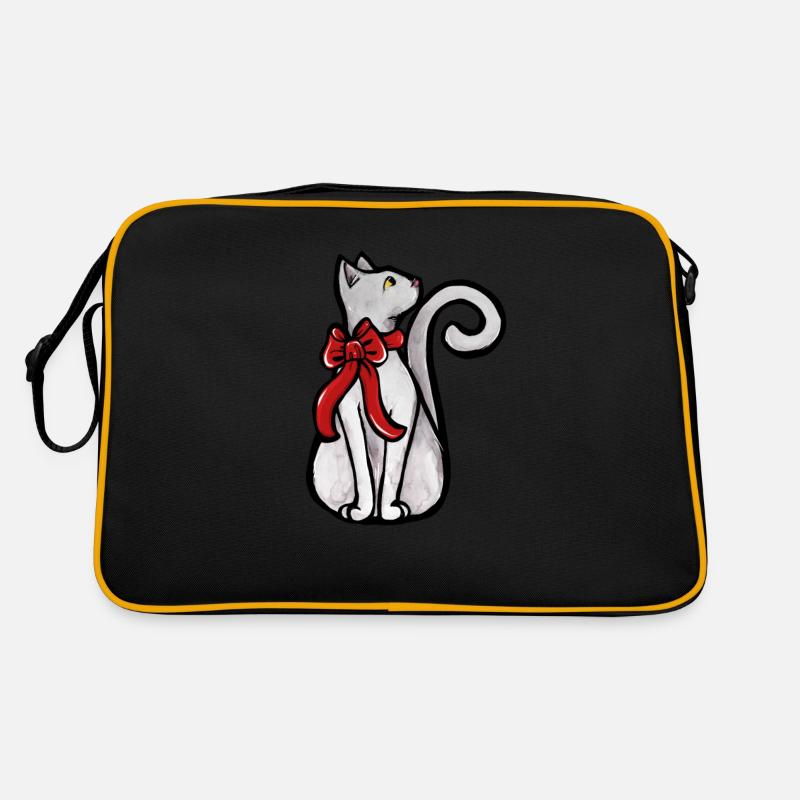 Chat de Noël blanc Sac Retro